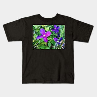 Purple Flowers Kids T-Shirt